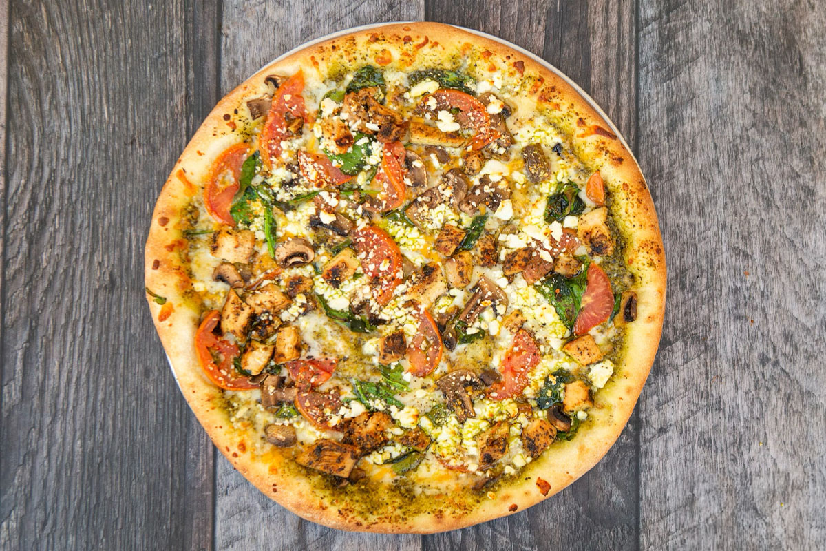 Goli Menu Items - Chicken Pesto Pizza