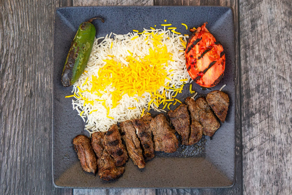 Goli Menu Items - Filet Mignon Kabob Platter